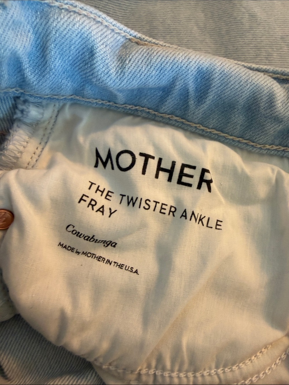 MOTHER High-Rise Twister Ankle Fray Jeans - Picture 7 of 7